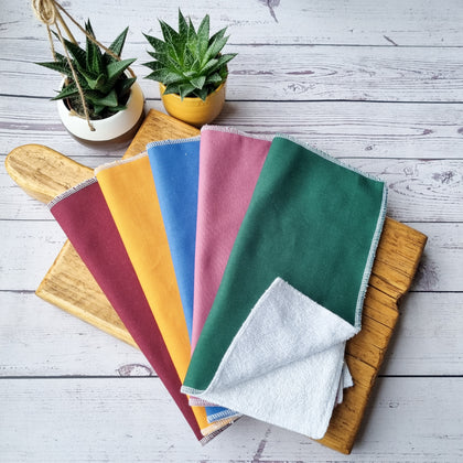 Reusable kitchen roll in a range of colours 