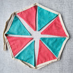 Bunting - Speckled Strawberry and Turquoise